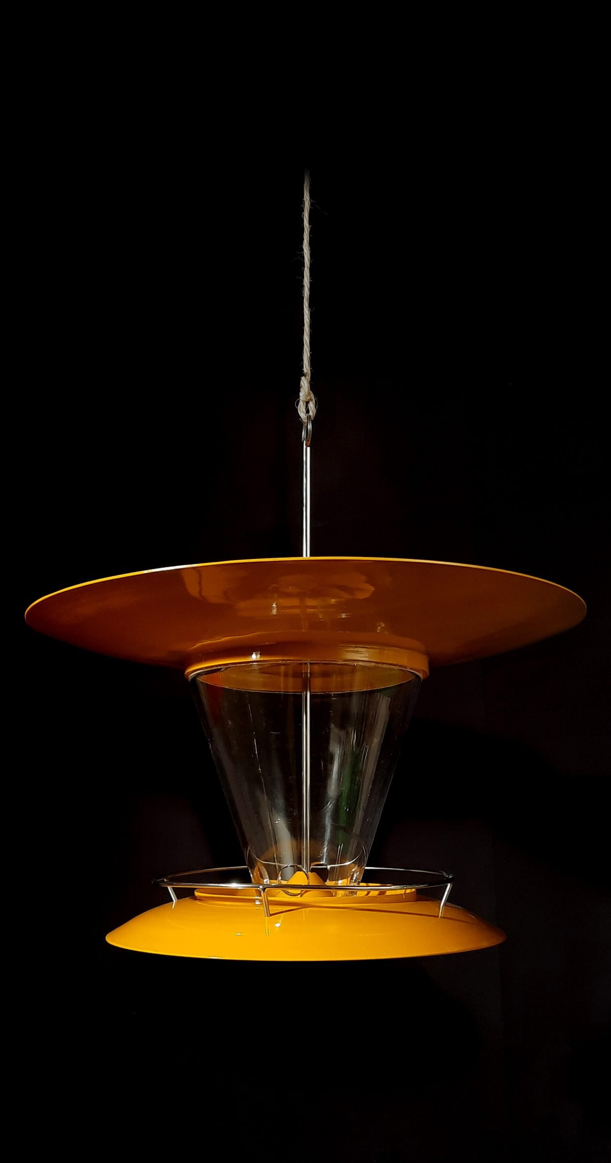 Yellow lantern-like birdhouse by Renzo Piano